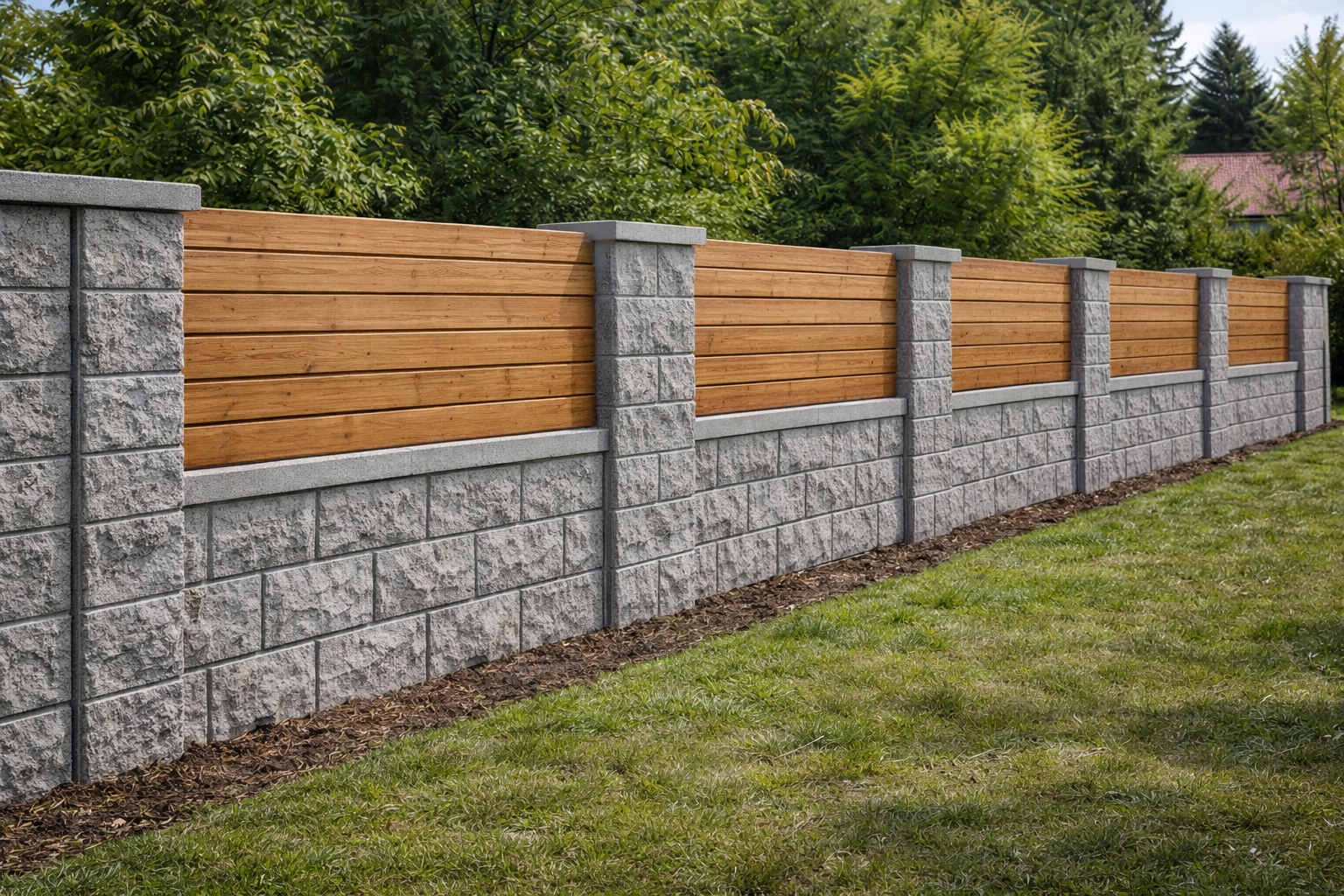 Betonové tvárnice s dřevěným polem